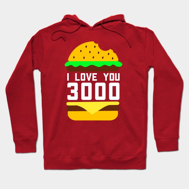 Cheeseburger I Love You 3000 Hoodie by teresacold